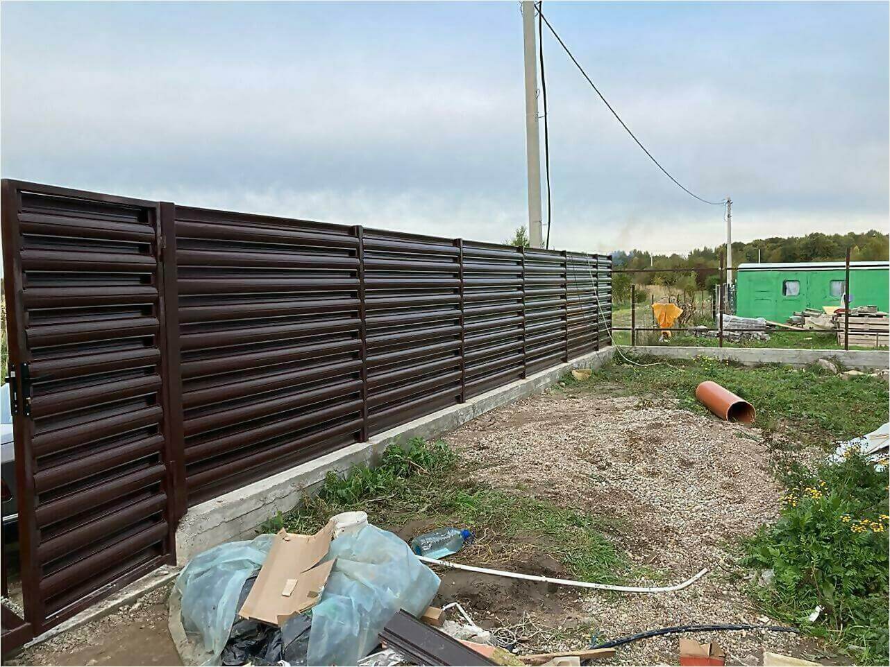 Забор из штакетника 85м фото6 в Сланцах