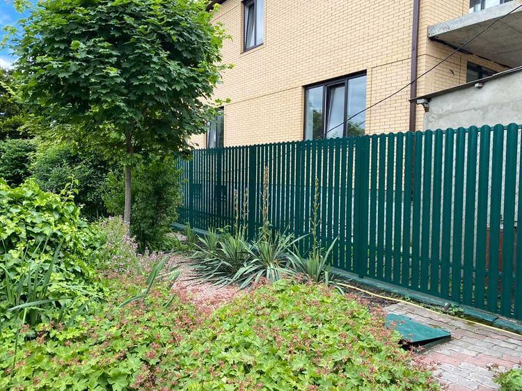 Забор из штакетника 60м Зеленый Мох фото1 в Сланцах