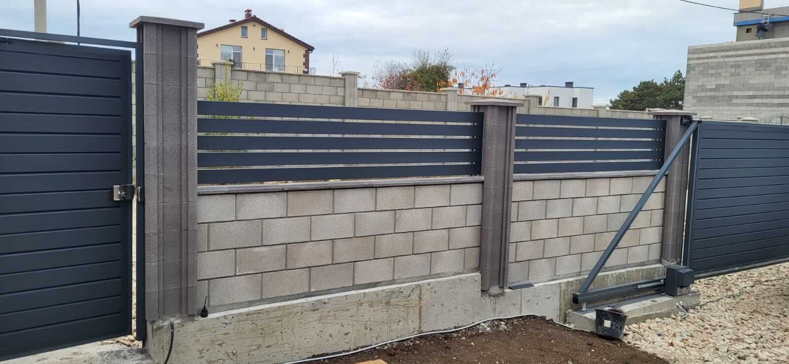 Забор-ранчо из металлопланкена 28м RAL7024 Серый Графит МАТТЕ в Сланцах