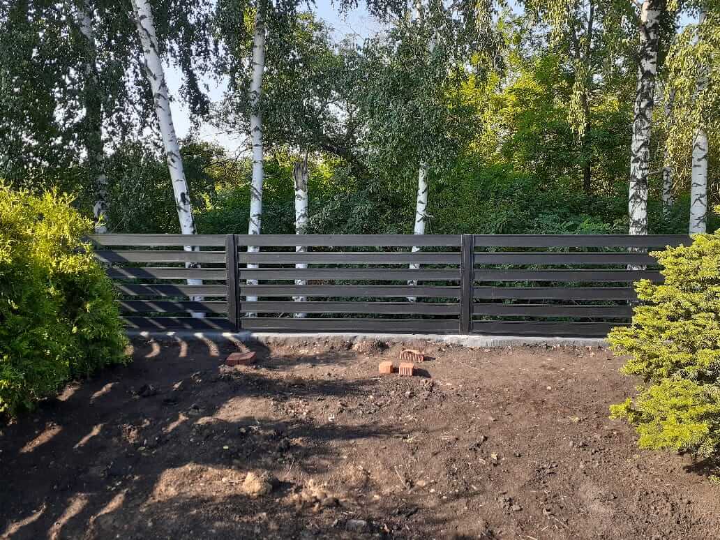 Забор-ранчо из металлопланкена 48м RAL9005 Черный МАТТЕ в Сланцах