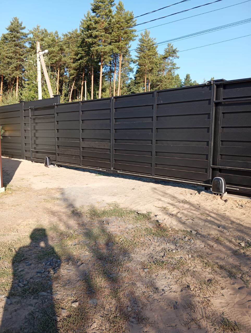 Забор-ранчо из металлопланкена 37м RAL9005 Черный МАТТЕ фото 1 в Сланцах