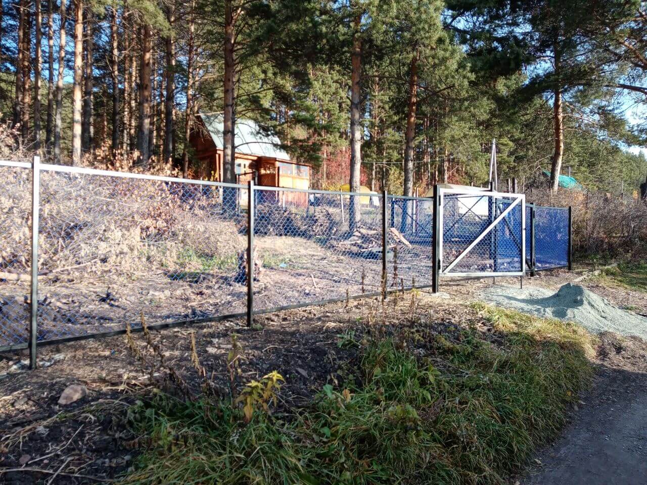 Забор из сетки рабица 76м с полимерным покрытием фото 8 в Сланцах