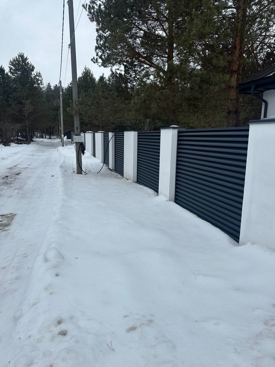 Забор-жалюзи 76м RAL7024/7024 Серый Графит двусторонний МАТТЕ фото 5 в Сланцах