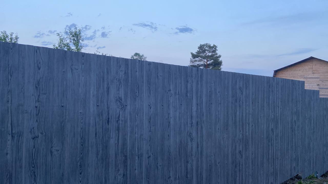 Забор из профнастила НС-10 42м Светлая Береза SteelArt фото 4 в Сланцах