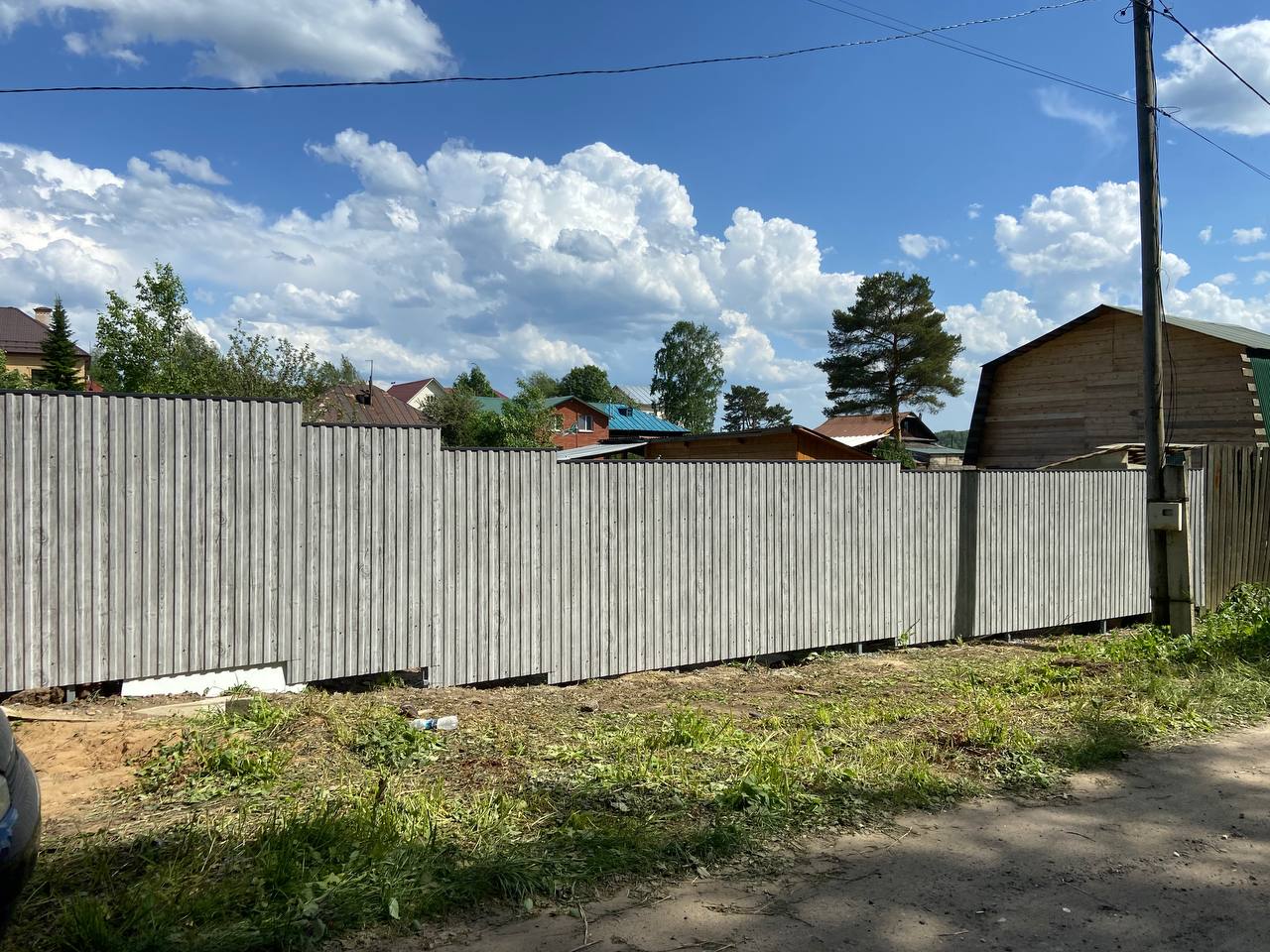 Забор из профнастила НС-10 42м Светлая Береза SteelArt фото 8 в Сланцах